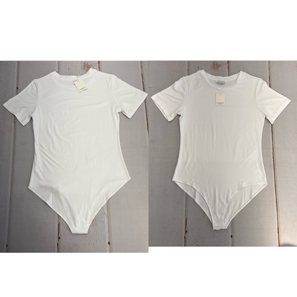 NWT MANGOPOP Women's Round Neck Short Sleeve T Shirts Basic Bodysuits SIZE  XXL - Picture 14 of 16